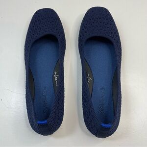 Rothy’s Women size 8 The Max Square Deep Navy Crochet Like New